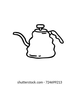 kettle for coffee doodle icon