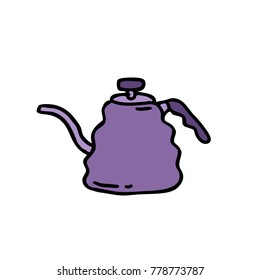 kettle for coffee doodle icon