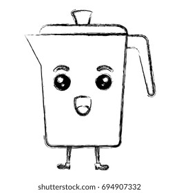 kettle coffee kawaii character