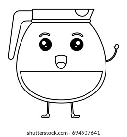 kettle coffee kawaii character