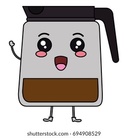 kettle coffee kawaii character