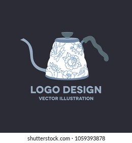 kettle for coffee vector icon