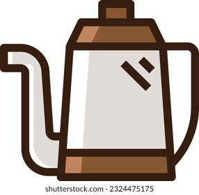 Kettle Color Line Icon - Single Icon, Vector