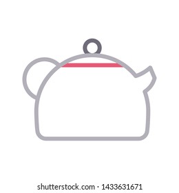 kettle color line vector icon