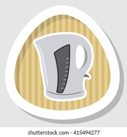 Kettle colorful icon