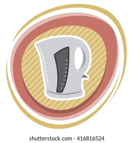 Kettle colorful icon