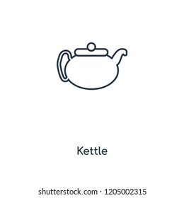 Kettle concept line icon. Linear Kettle concept outline symbol design. This simple element illustration can be used for web and mobile UI/UX.
