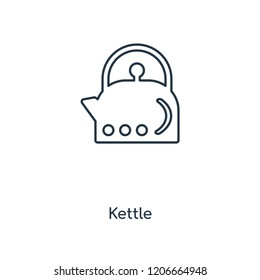Kettle concept line icon. Linear Kettle concept outline symbol design. This simple element illustration can be used for web and mobile UI/UX.
