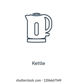 Kettle concept line icon. Linear Kettle concept outline symbol design. This simple element illustration can be used for web and mobile UI/UX.