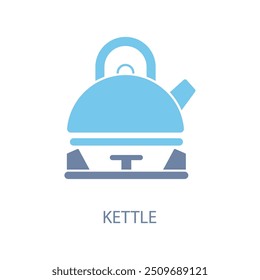 kettle concept line icon. Simple element illustration. kettle concept outline symbol design.