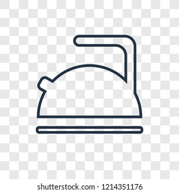 Kettle concept vector linear icon isolated on transparent background, Kettle concept transparency concept in outline style