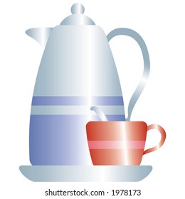 kettle and cup