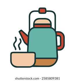 Kettle and cup for camping gear and outdoor hydration