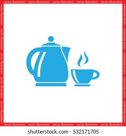 kettle cup icon vector illustration eps10.