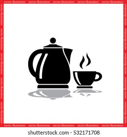 kettle cup icon vector illustration eps10.