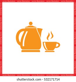 kettle cup icon vector illustration eps10.