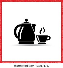 kettle cup icon vector illustration eps10.