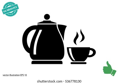 kettle cup icon vector illustration eps10.