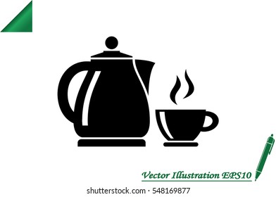 kettle cup icon vector illustration eps10.