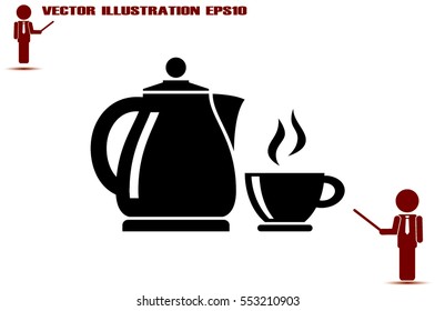 kettle cup icon vector illustration.