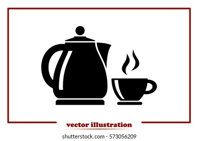 kettle cup icon vector illustration 
