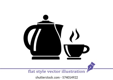 kettle cup icon vector illustration.