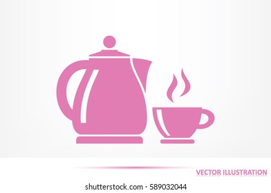 kettle cup icon vector illustration eps10.