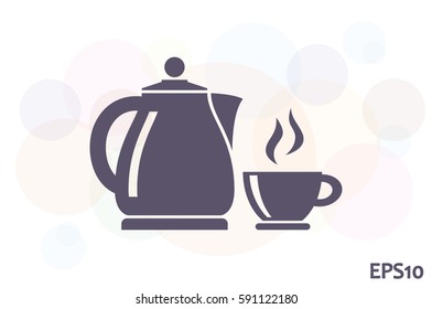 kettle cup icon vector illustration eps10.