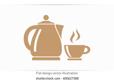 kettle cup icon vector illustration eps10.