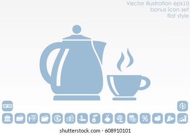 kettle cup icon vector illustration eps10.