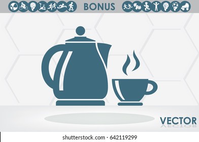 kettle cup icon vector illustration eps10.