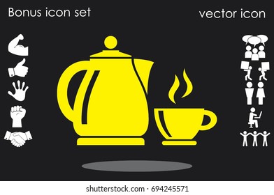 kettle cup icon vector illustration eps10.