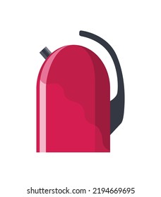 Icono de la herramienta de cocina decorativa para hervidor de agua. Ilustración de caricaturas aislada en Teapot. Elemento para la publicidad de artículos domésticos o de la tienda de artículos de cocina. Aparato doméstico para hervir agua