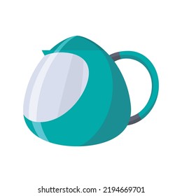 Kettle decorative kitchen tool icon. Electric teapot isolated cartoon illustration. Element for advertising of household goods or kitchen ware store. Home appliance for boiling water
