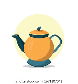 kettle design element for illustration. flat icon