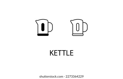 Kettle double icon design stock illustration