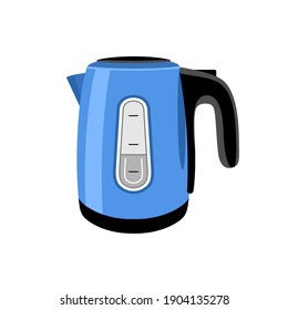 kettle electric - vector illustration. cookware boil water. tea item