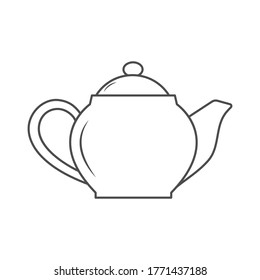 Kettle. empty polygon. Simple vector icon isolated on a white background for websites and apps, logo, label or sticker
