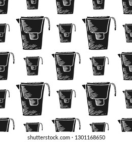kettle filter vector seamless pattern