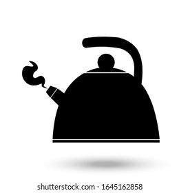 kettle in a flat design on a white background