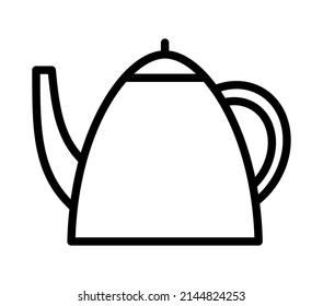 Kettle flat line icon. Teapots, domestic appliance. Outline sign for mobile concept and web design, store.