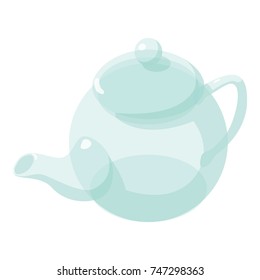 Kettle glass icon. Isometric illustration of kettle glass vector icon for web