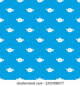 Kettle glass pattern vector seamless blue repeat for any use