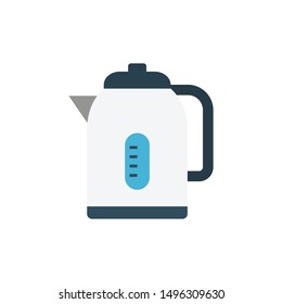 kettle glyph flat vector icon