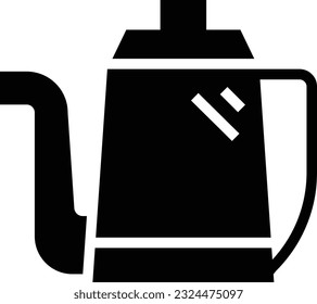 Kettle Glyph Icon - Single Icon, Vector