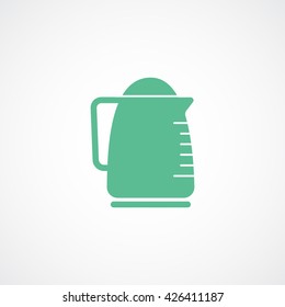 Kettle Green Flat Icon On White Background