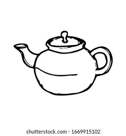 Kettle hand drawn illustration vector