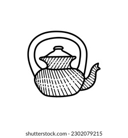 Kettle Heat Water Line Art Creative Logo