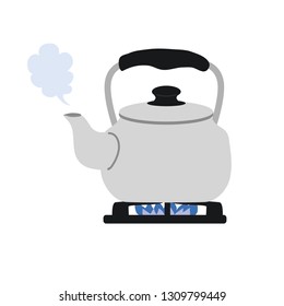 Kettle hot water illustrations