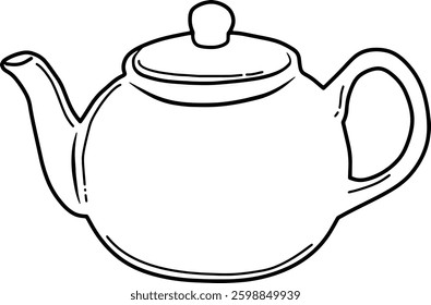 Kettle Icon in black color and outline style